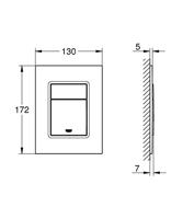 Bedieningsplaat GROHE Skate Cosmopolitan S WC DF 13x17,2cm RVS - thumbnail