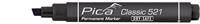 Pica Permanentmarker | zwart | streepbreedte 2-6 mm | spitse punt | 10 stuks - 521/46 - 521/46 - thumbnail