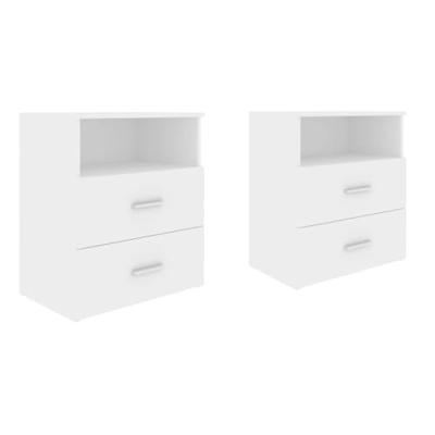 Nachtkastjes 2 st 50x32x60 cm wit
