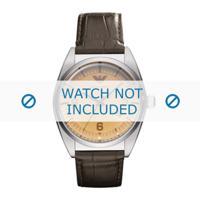 Horlogeband Armani AR0394 / AR0395 Leder Bruin 22mm - thumbnail