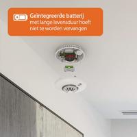 FireAngel HT-630-EUT Hittemelder Naar draadloos om te zetten, Incl. batterij (10 jaar) werkt op batterijen (Ø x h) 135 mm x 60 mm - thumbnail