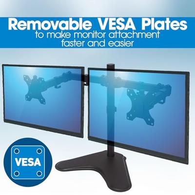 Manhattan 461559 Monitorvoet 2-voudig 33,0 cm (13) - 81,3 cm (32) Zwart In hoogte verstelbaar, Kantelbaar, Zwenkbaar