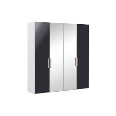 Goossens Kledingkast Easy Storage Ddk, Kledingkast 203 cm breed, 220 cm hoog, 2x draaideur en 2x spiegel draaideur midden