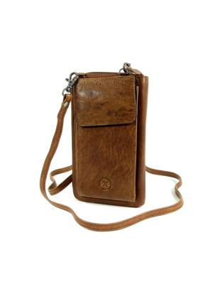 Hide & stitches paint rock telefoontasje-Cognac
