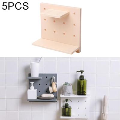 5 STKS kunststof Board woonkamer badkamer keuken wandversiering opslag plank (beige)