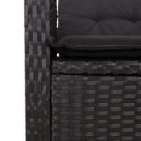 9-delige Tuinset poly rattan zwart - thumbnail