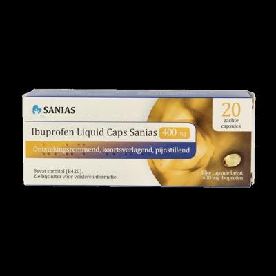 Sanias Ibuprofen liquid 400mg 20 Capsules