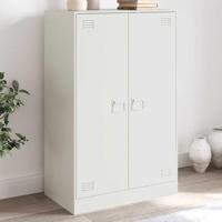 Dressoir 67x39x107 cm staal wit - thumbnail