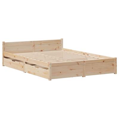 Bedframe zonder matras massief grenenhout 150x200 cm Bedframe zonder matras massief grenenhout 150x200 cm