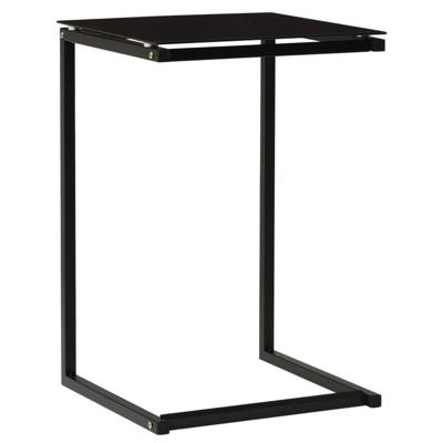 VidaXL Bijzettafel 40x40x60 cm gehard glas zwart