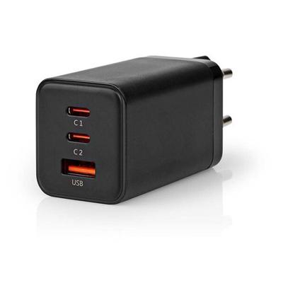 Oplader | Snellaad functie | PD3.0 18W / PD3.0 20W / PD3.0 27W / PD3.0 36W / PD3.0 45W / PD3.0 60W / QC3.0 | 3.0 / 3.25 A | Outputs: 3 | USB-A / 2x USB-C | 65 W | Automatische Voltage Selectie Oplader | Snellaad functie | PD3.0 18W / PD3.0 20W / PD3.0 27W / PD3.0 36W / PD3.0 45W / PD3.0 60W / QC3.0 | 3.0 / 3.25 A | Outputs: 3 | USB-A / 2x USB-C | 65 W | Automatische Voltage Selectie