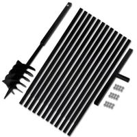 Grondboor met handvat 180 mm en verlengstukken 13 m (staal) - thumbnail