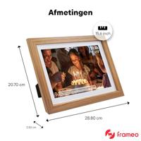 Denver PFF1543LW Digitale WiFi-fotolijst 39.6 cm 15.6 inch Energielabel: D (A - G) 1920 x 1080 Pixel 16 GB Hout - thumbnail