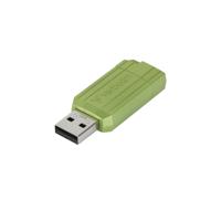 Verbatim USB DRIVE 2.0 PINSTRIPE USB-stick 128 GB Eucalyptus, Groen 49462 USB-A 2.0 - thumbnail
