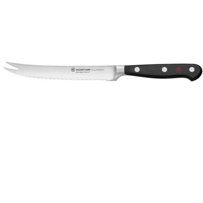 Wusthof Tomatenmes met 2 tanden Classic 14 cm