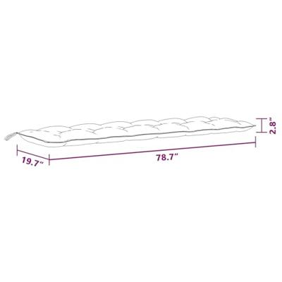 VidaXL Tuinbankkussens 2 st 200x50x7 cm stof turquoise