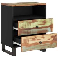 Nachtkastje 50x33x62 cm massief gerecycled hout en bewerkt hout - thumbnail