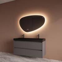 Badmeubelset BWS Riga Met Lako Wastafel Zwart 120 cm Leigrijs - thumbnail