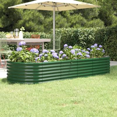 Plantenbak 224x80x36 cm gepoedercoat staal groen Plantenbak 224x80x36 cm gepoedercoat staal groen
