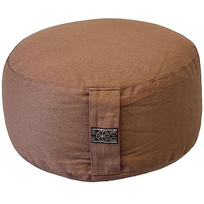 Yogi & Yogini Meditatiekussen Rond Katoen Bruin - 33 x 17 cm