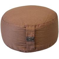 Yogi & Yogini Meditatiekussen Rond Katoen Bruin - 33 x 17 cm - thumbnail