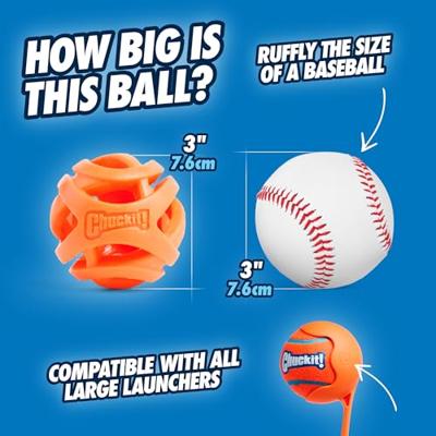 CHUCKIT BREATHE RIGHT FETCH BAL ORANJE 7 CM - thumbnail