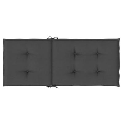 VidaXL Stoelkussens 4 st hoge rug 120x50x4 cm stof gemêleerd antraciet VidaXL Stoelkussens 4 st hoge rug 120x50x4 cm stof gemêleerd antraciet