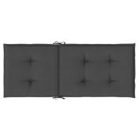 VidaXL Stoelkussens 4 st hoge rug 120x50x4 cm stof gemêleerd antraciet - thumbnail