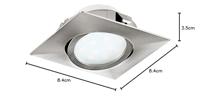 Eglo Led plafondspotPineda Square 6w - 3000K - 8,4cm nikkel - 95843 - thumbnail