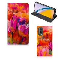 Bookcase OnePlus Nord 2 5G Tulips - thumbnail