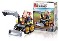 Sluban Mini Excavator bouwstenen set (M38-B0377C) - thumbnail