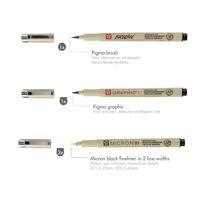 Sakura • pigma micron manga set sepia 4stuks - thumbnail