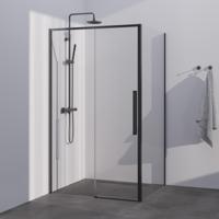 BRAUER Season douchecabine model B met schuifdeur helder glas 120x90x200 omkeerbaar incl. glascoating Season-Gunmetal - thumbnail