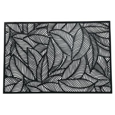 Placemat Feuilles zwart rechthoekig 45X30cm