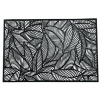 Placemat Feuilles zwart rechthoekig 45X30cm - thumbnail