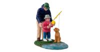 Lemax his first fishing lesson kerstdorp figuur type 3 2021 - thumbnail