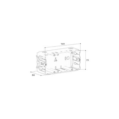 GGK GED50/2blau voor Inbouwdoos 142 mm Blauw 1 stuk(s)