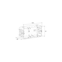 GGK GED50/2blau voor Inbouwdoos 142 mm Blauw 1 stuk(s) - thumbnail