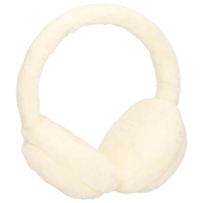Pluche oorwarmers wit voor volwassenen - Pluche oorwarmers wit voor volwassenen -