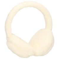 Pluche oorwarmers wit voor volwassenen   - - thumbnail