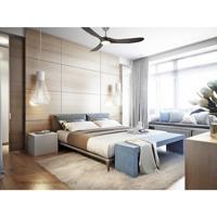 CasaFan ECO GENUINO-L 152 BN-NB Plafondventilator 16.5 W (Ø x h) 1520 mm x 340 mm Chroom Met afstandsbediening, Met wintermodus - thumbnail