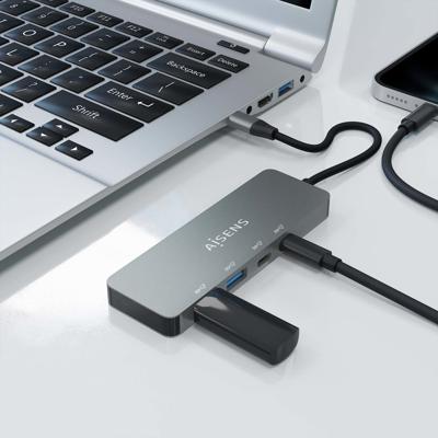 AISENS HUB USB 3.2 GEN2 10G USB-C/M-2XUSB-C/H-2XUSB-A/H 15CM GRAU