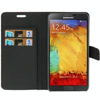 Litchi structuur lederen hoesje met opbergruimte voor pinpassen opberg vakjes & houder voor Samsung Galaxy Note III / N9000 (zwart) - thumbnail