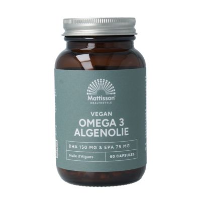 Vegan omega 3 algenolie DHA 150mg EPA 75mg 60 Vegetarische capsules Vegan omega 3 algenolie DHA 150mg EPA 75mg 60 Vegetarische capsules