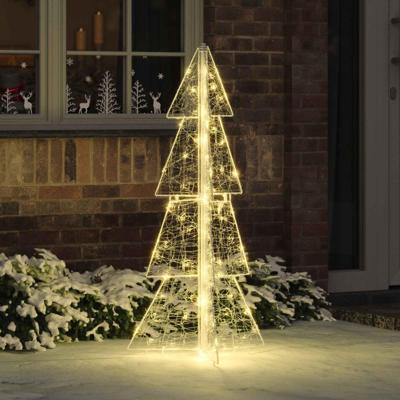VidaXL Kerstboom met 100 led warmwit 120 cm acryl