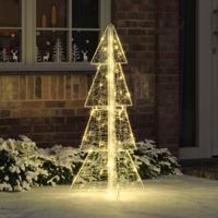 VidaXL Kerstboom met 100 led warmwit 120 cm acryl - thumbnail