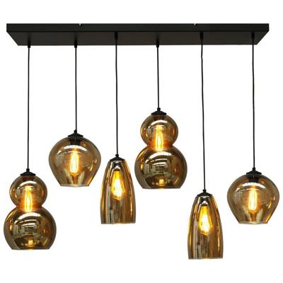 Masterlight Glazen eetkamer hanglampQuinto 6 - 2261-05-100-25-05-6