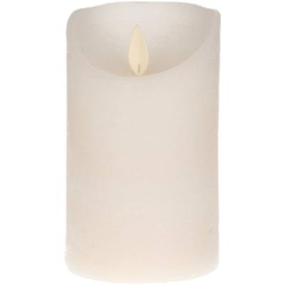 LED Rustiek stompkaars wit 7,5x12,5cm