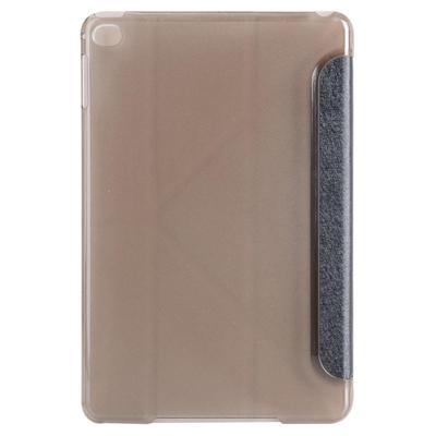 Transformatoren stijl Silk textuur horizontale Flip effen kleur lederen draagtas met houder voor iPad mini 4(Black)