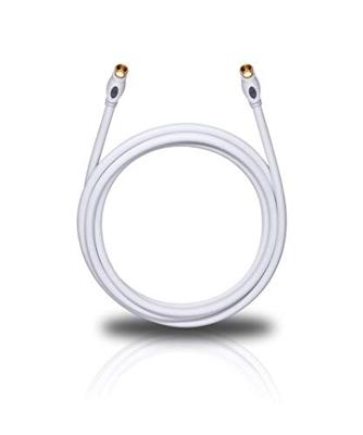 Antenne, Satelliet Aansluitkabel [1x F-stekker - 1x F-stekker] 7.50 m 120 dB Vergulde steekcontacten Wit Oehlbach Transmission Plus S